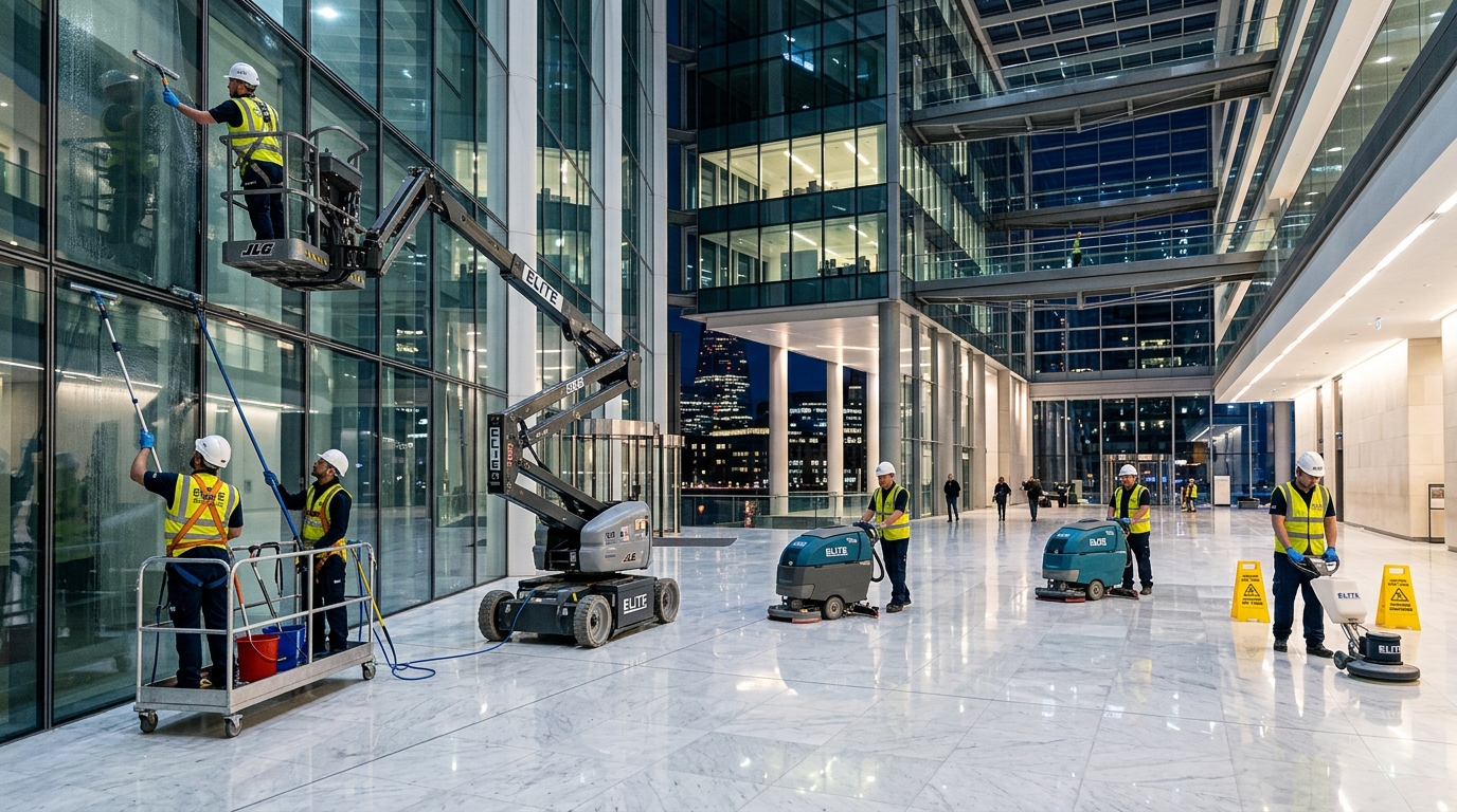 Post-Construction & Atrium High-Reach Cleaning